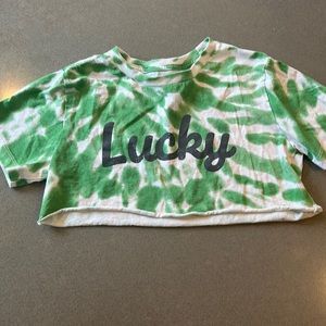 Lucky tie dye crop